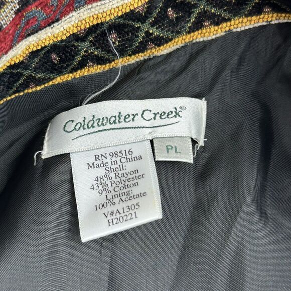 Coldwater Creek Tapestry Jacket Size PL - Picture 3 of 4